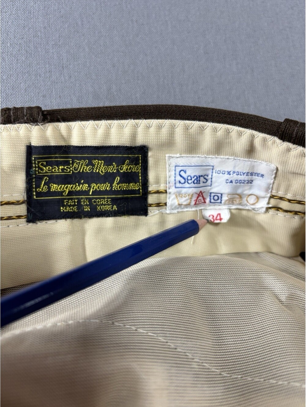 Vintage Sears The Men’s Store Tan Pants - Picture 6 of 12